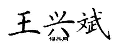 丁謙王興斌楷書個性簽名怎么寫