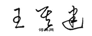 駱恆光王其建草書個性簽名怎么寫