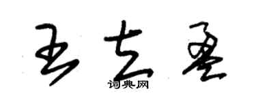 朱錫榮王立盈草書個性簽名怎么寫