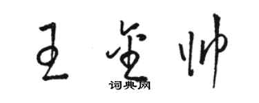 駱恆光王金帥草書個性簽名怎么寫