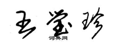 朱錫榮王瑩珍草書個性簽名怎么寫