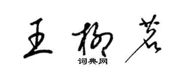 梁錦英王柳茗草書個性簽名怎么寫