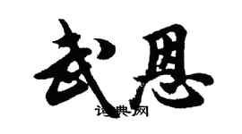 胡問遂武恩行書個性簽名怎么寫