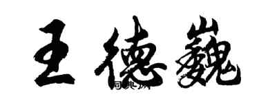 胡問遂王德巍行書個性簽名怎么寫