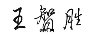 駱恆光王智勝行書個性簽名怎么寫