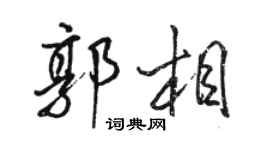 駱恆光郭相行書個性簽名怎么寫