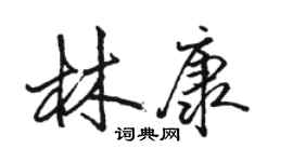 駱恆光林康行書個性簽名怎么寫