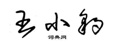 朱錫榮王小豹草書個性簽名怎么寫