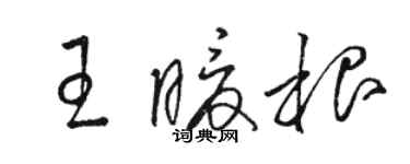 駱恆光王暖根草書個性簽名怎么寫