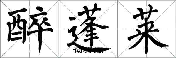 翁闓運醉蓬萊楷書怎么寫