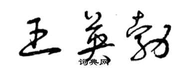 曾慶福王英勃草書個性簽名怎么寫