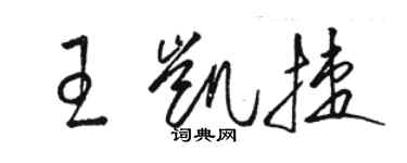 駱恆光王凱捷草書個性簽名怎么寫