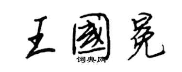 王正良王國冕行書個性簽名怎么寫