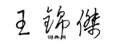 駱恆光王錦傑草書個性簽名怎么寫