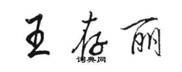 駱恆光王存麗行書個性簽名怎么寫