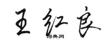 駱恆光王紅良行書個性簽名怎么寫