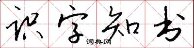 識字知書怎么寫好看