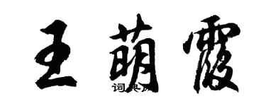 胡問遂王萌霞行書個性簽名怎么寫