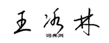 梁錦英王冰林草書個性簽名怎么寫