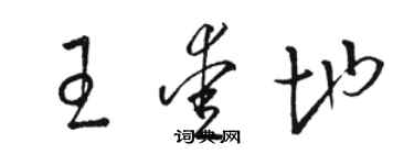 駱恆光王愛地草書個性簽名怎么寫