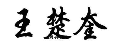 胡問遂王楚奎行書個性簽名怎么寫
