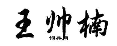 胡問遂王帥楠行書個性簽名怎么寫