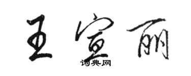 駱恆光王宣麗行書個性簽名怎么寫