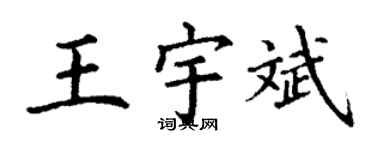 丁謙王宇斌楷書個性簽名怎么寫