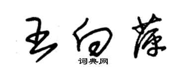 朱錫榮王向萍草書個性簽名怎么寫