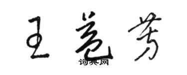 駱恆光王益芳草書個性簽名怎么寫