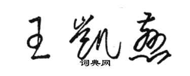 駱恆光王凱慈草書個性簽名怎么寫