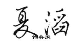 駱恆光夏滔行書個性簽名怎么寫