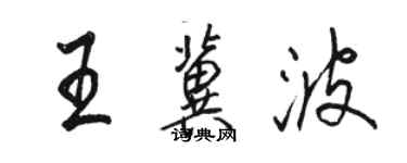 駱恆光王冀波行書個性簽名怎么寫