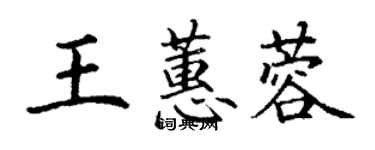 丁謙王蕙蓉楷書個性簽名怎么寫