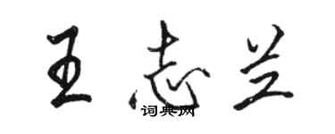 駱恆光王志蘭行書個性簽名怎么寫