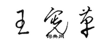 駱恆光王憲革草書個性簽名怎么寫