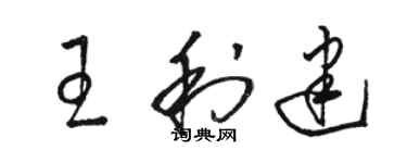 駱恆光王利建草書個性簽名怎么寫