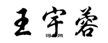 胡問遂王宇蓉行書個性簽名怎么寫