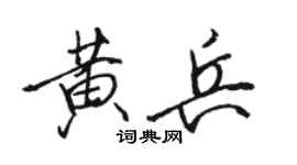 駱恆光黃兵行書個性簽名怎么寫