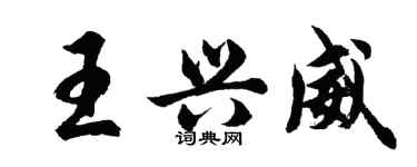 胡問遂王興威行書個性簽名怎么寫