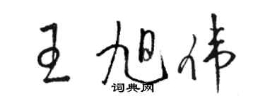 駱恆光王旭偉草書個性簽名怎么寫