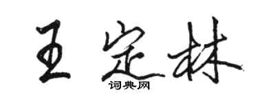 駱恆光王定林行書個性簽名怎么寫