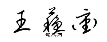 梁錦英王蘇沖草書個性簽名怎么寫