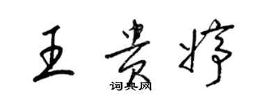 梁錦英王貴婷草書個性簽名怎么寫