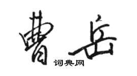 駱恆光曹岳行書個性簽名怎么寫