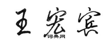 駱恆光王宏賓行書個性簽名怎么寫