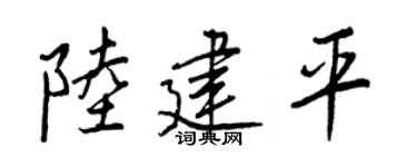 王正良陸建平行書個性簽名怎么寫