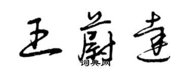 曾慶福王蔚達草書個性簽名怎么寫