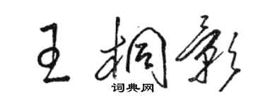 駱恆光王桐影草書個性簽名怎么寫