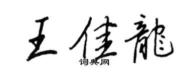王正良王佳龍行書個性簽名怎么寫